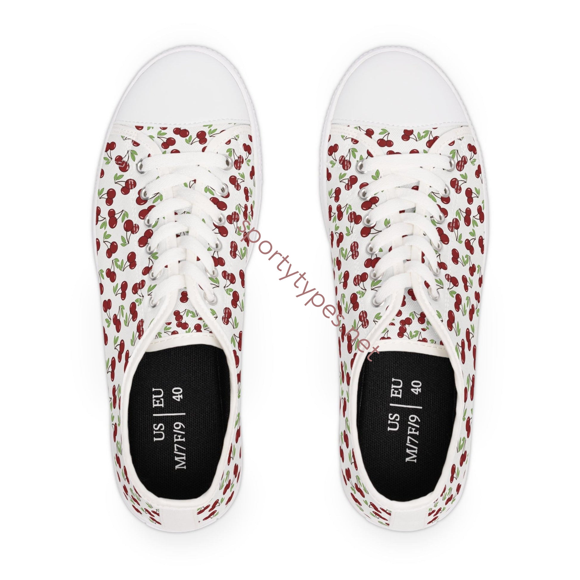 Women's Cherry Low Top Canvas Sneakers