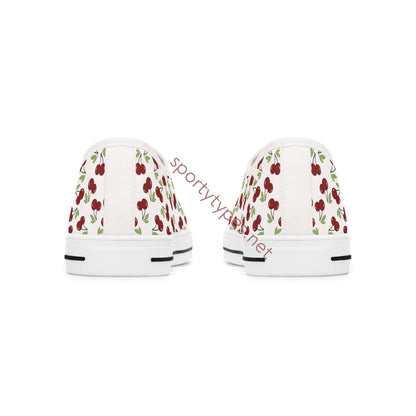 Women's Cherry Low Top Canvas Sneakers