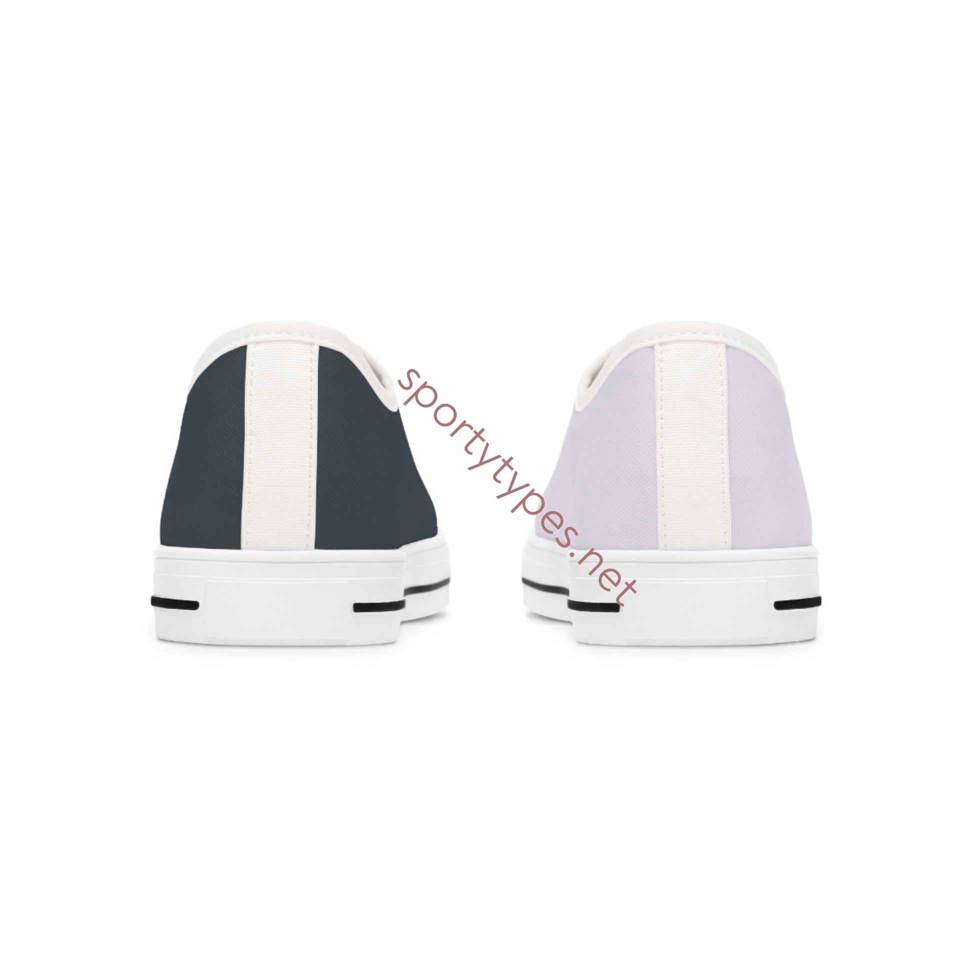 Women's Lavender & Charcoal Mismatched Low Top Sneakers