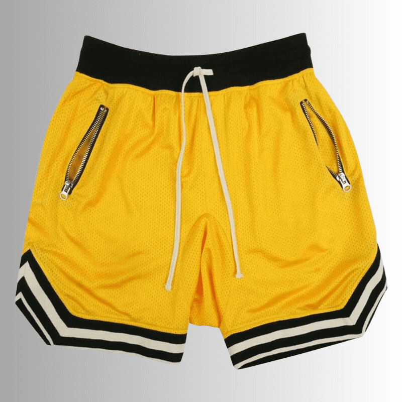 Men's Yellow Basketball Shorts