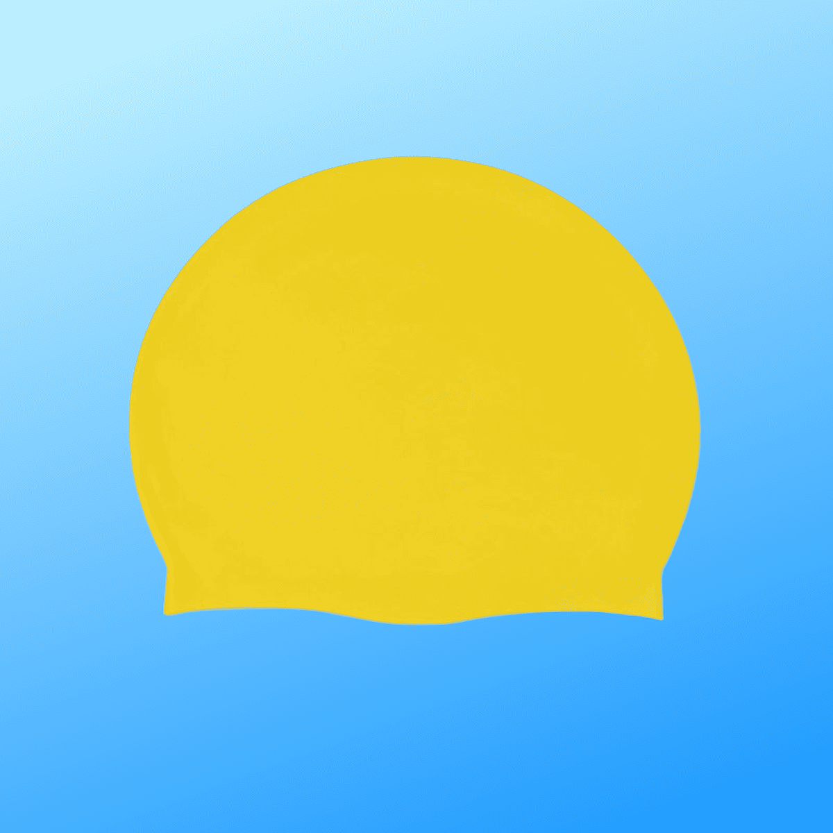 Yellow Silicone Swimming Cap - Sporty Types