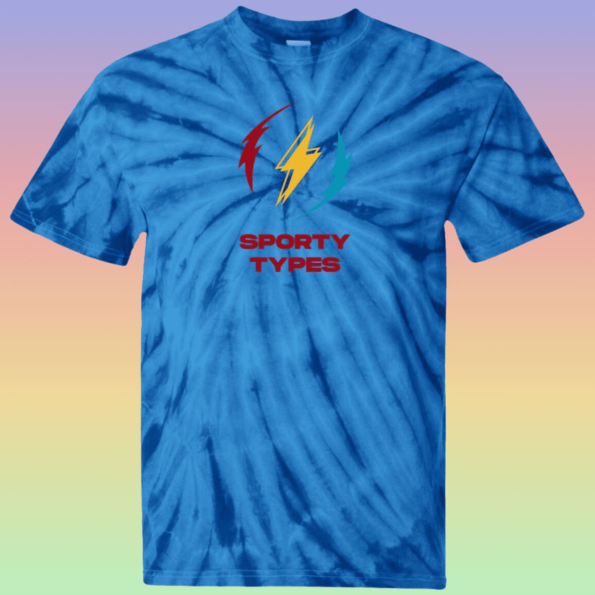 Youth Blue Sporty Types Tie Dye T-Shirt