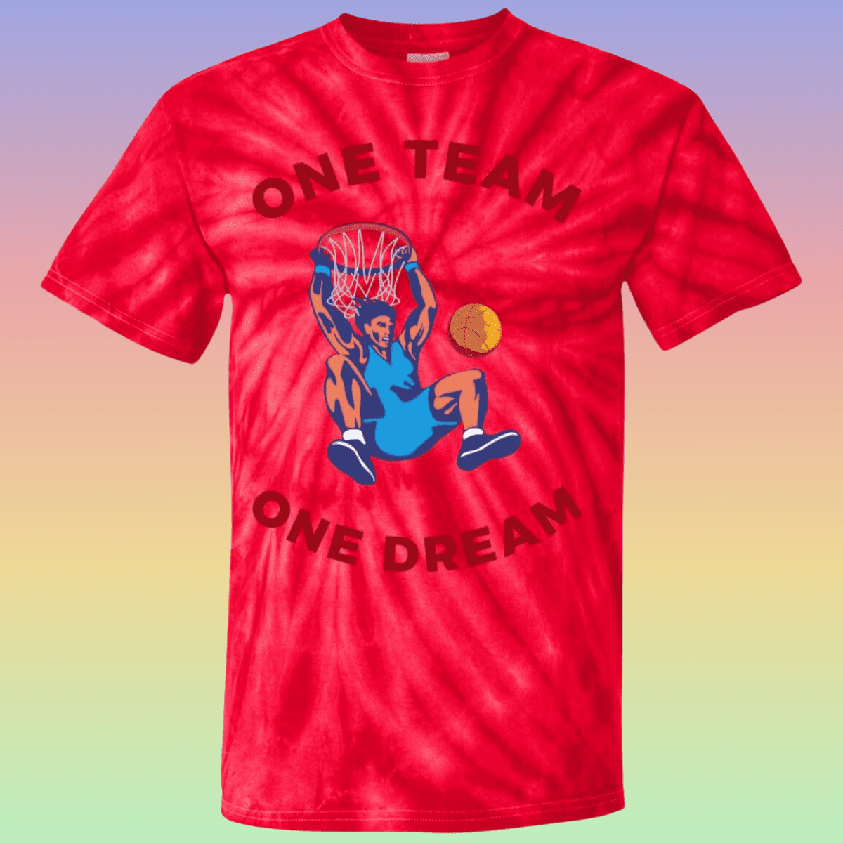 Youth Basketball Fan Tie Dye T-Shirt