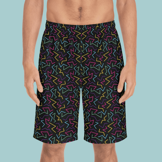 Colored Zig Zag Board Shorts