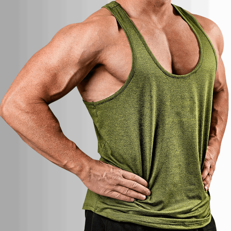 Men's Army Green Muscle Tank Top