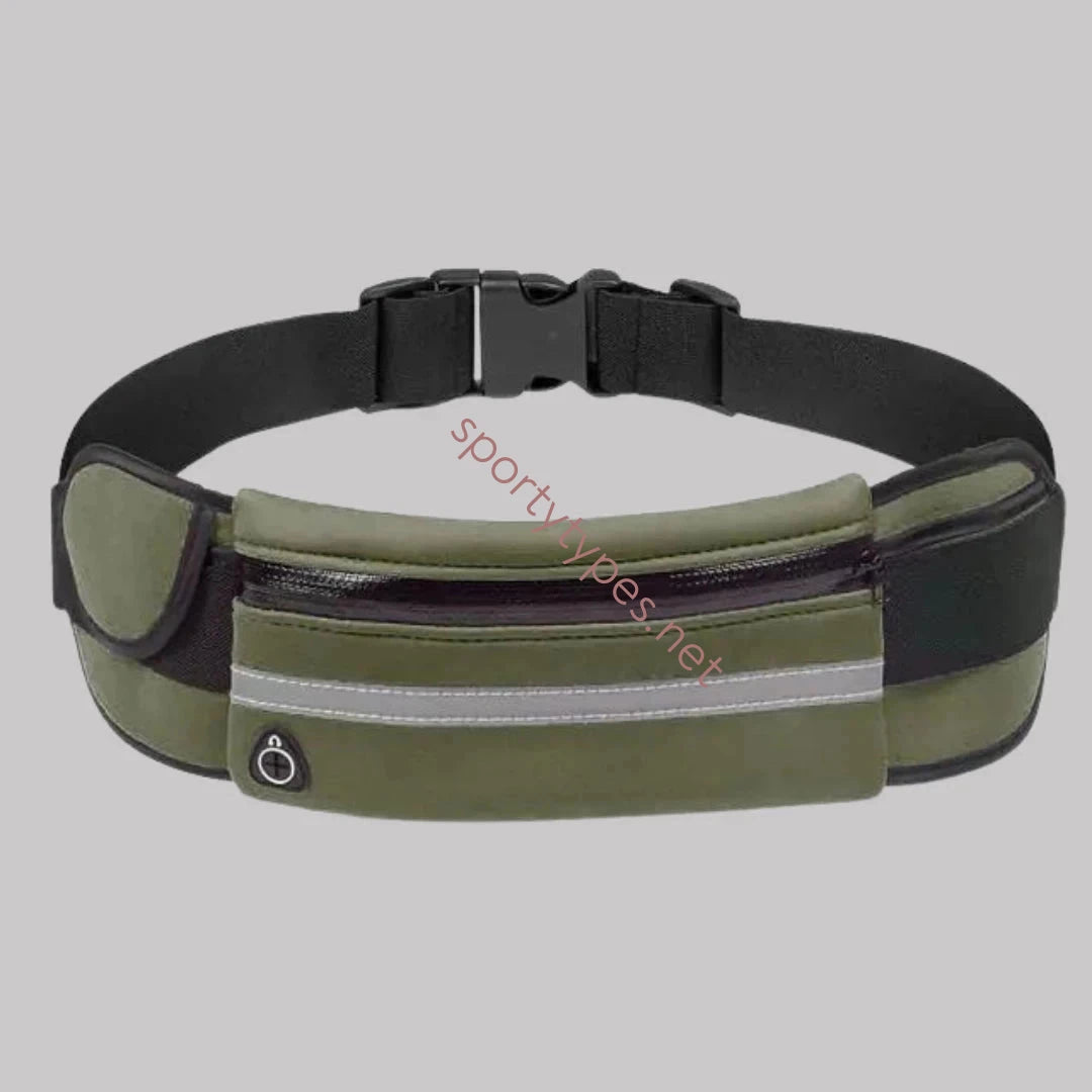 Army Green Waterproof Sporty Waist Belt Bag