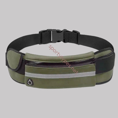 Army Green Waterproof Sporty Waist Belt Bag
