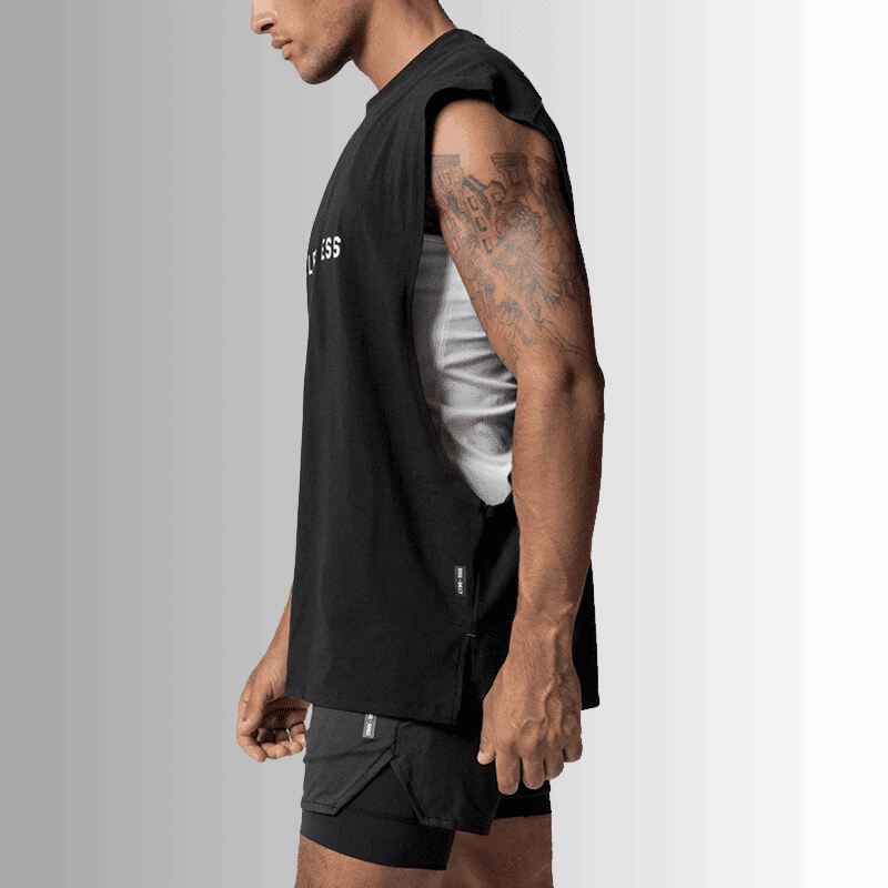 Men's Black Relentless Print Vest