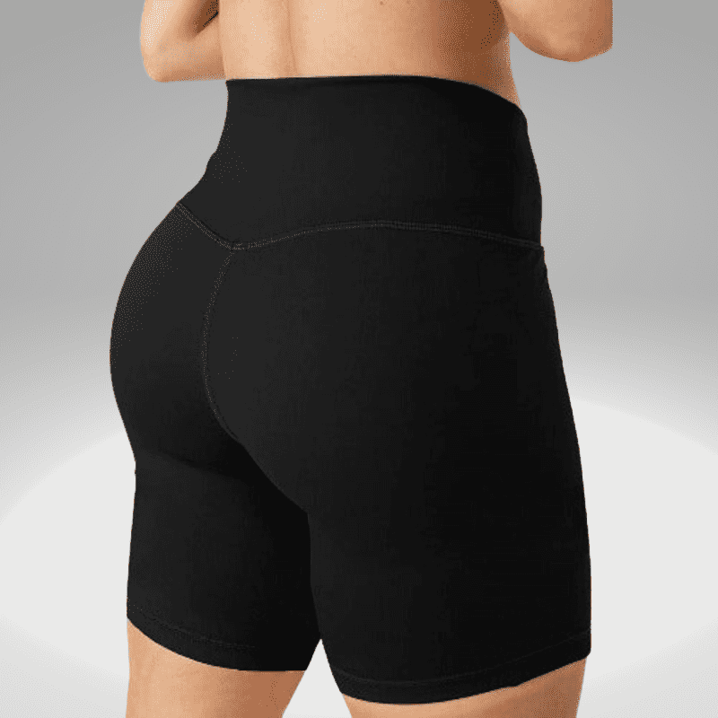 Women's Black V-Front Fitness Shorts