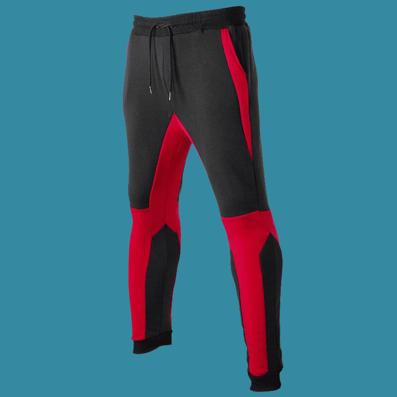 Men's Black And Red Sweatpants