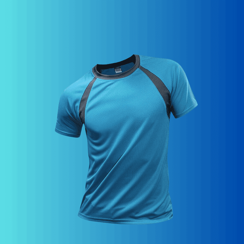 Men's Blue Quick Dry Fitness T-Shirt