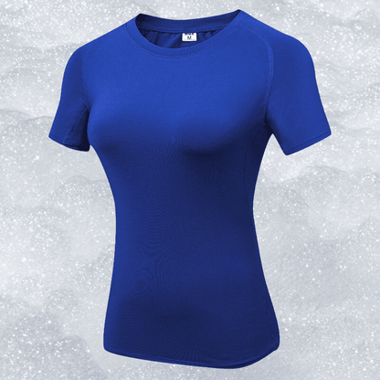 Women's Blue Sports Fitted Tee