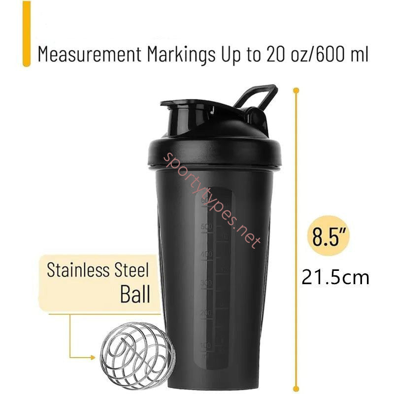 Black Portable Protein Powder Shaker
