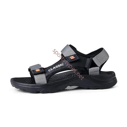 Black Gray Men's Lightweight Athletic Sandals