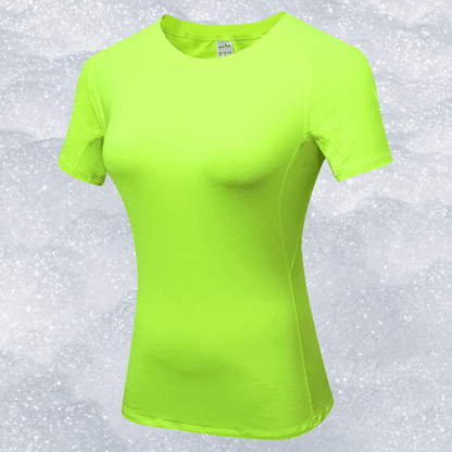 Women's Fluorescent Green Sports Fitted Tee