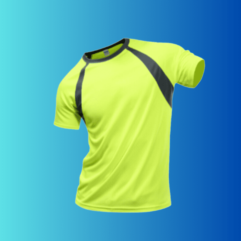 Men's Fluorescent Green Quick Dry Fitness T-Shirt