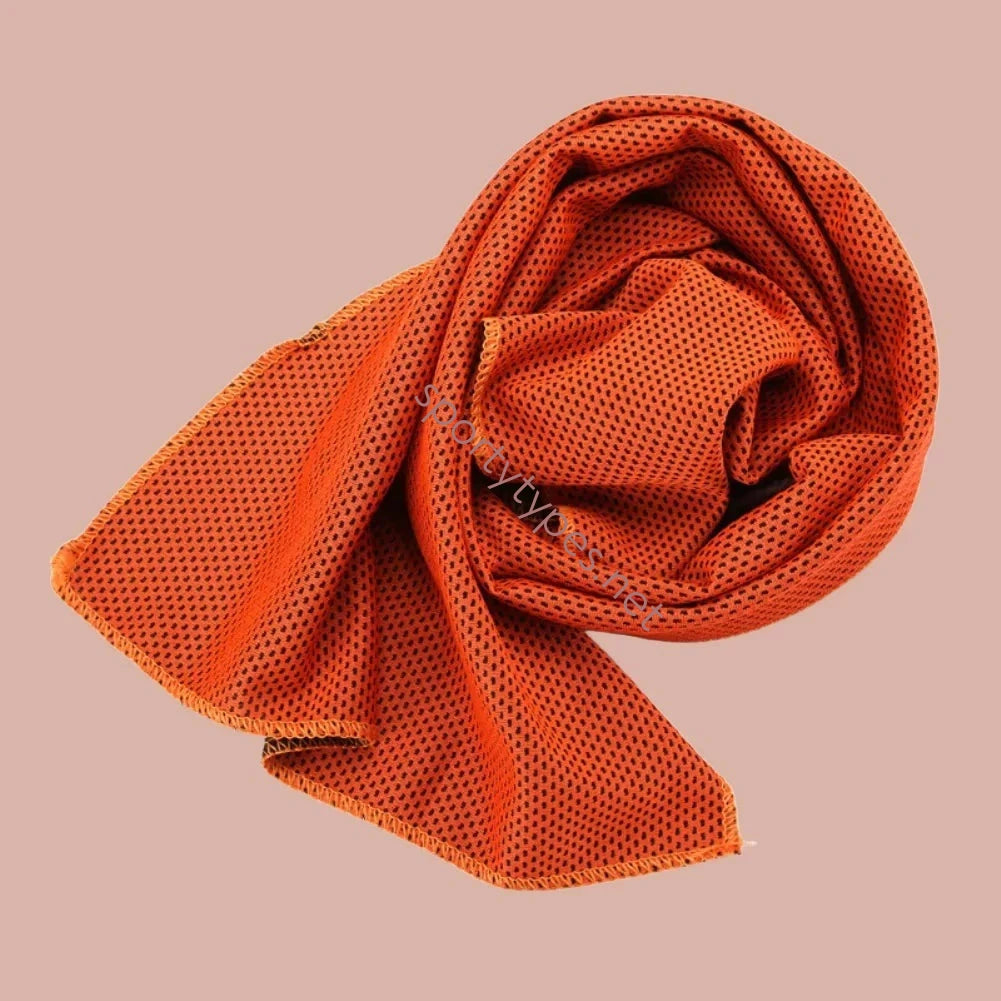 Orange Microfiber Sports Towel