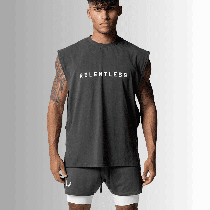 Men's Gray Relentless Print Vest