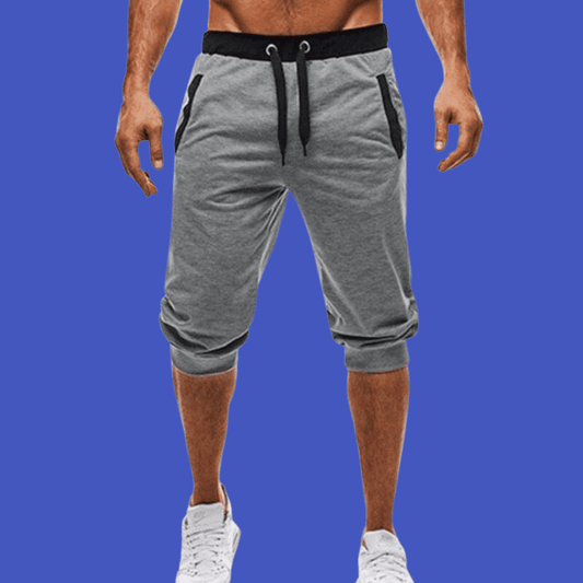 Men's Gray Cropped Sweatpants