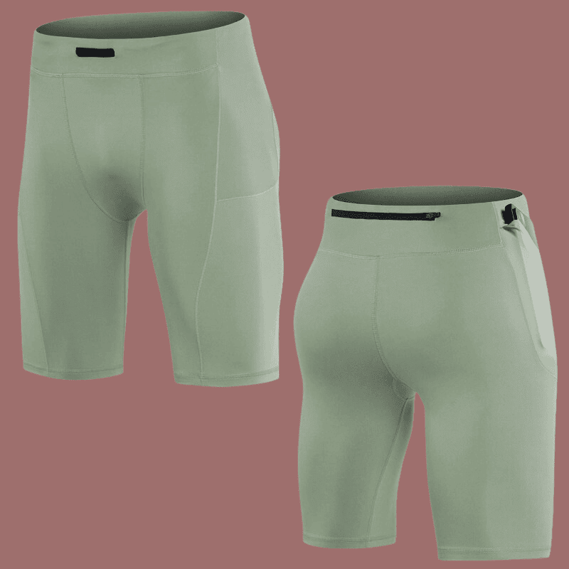 Men's Green Quick Dry Sports Short Leggings