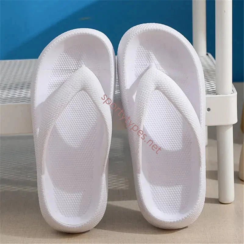 White Comfy Flip-Flops