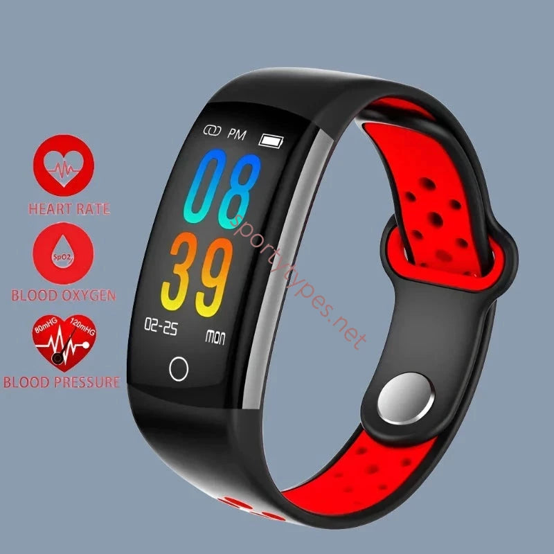 Red Fitness Tracker Smart Bracelet
