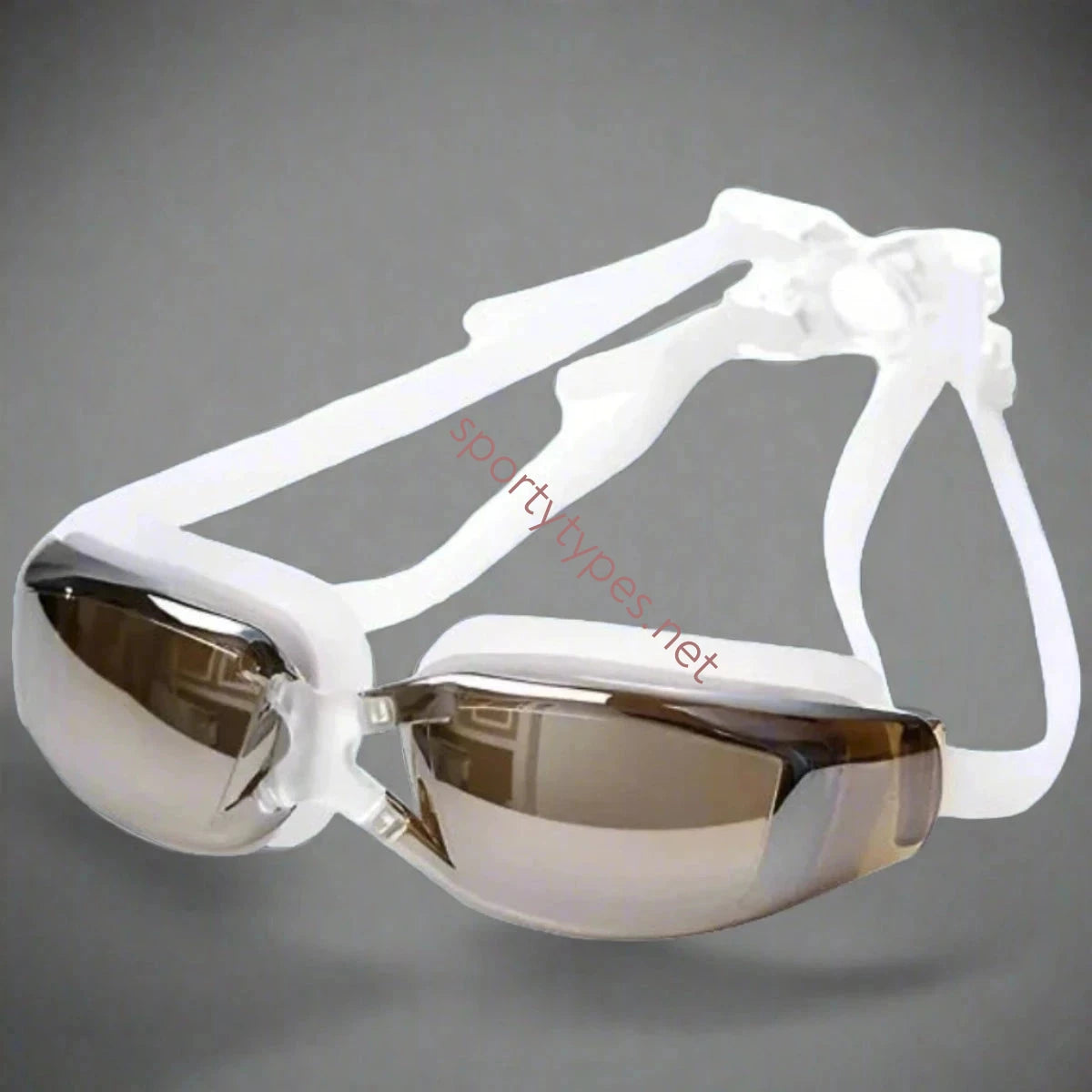 White Elite Professional HD Anti-Fog Swim Goggles