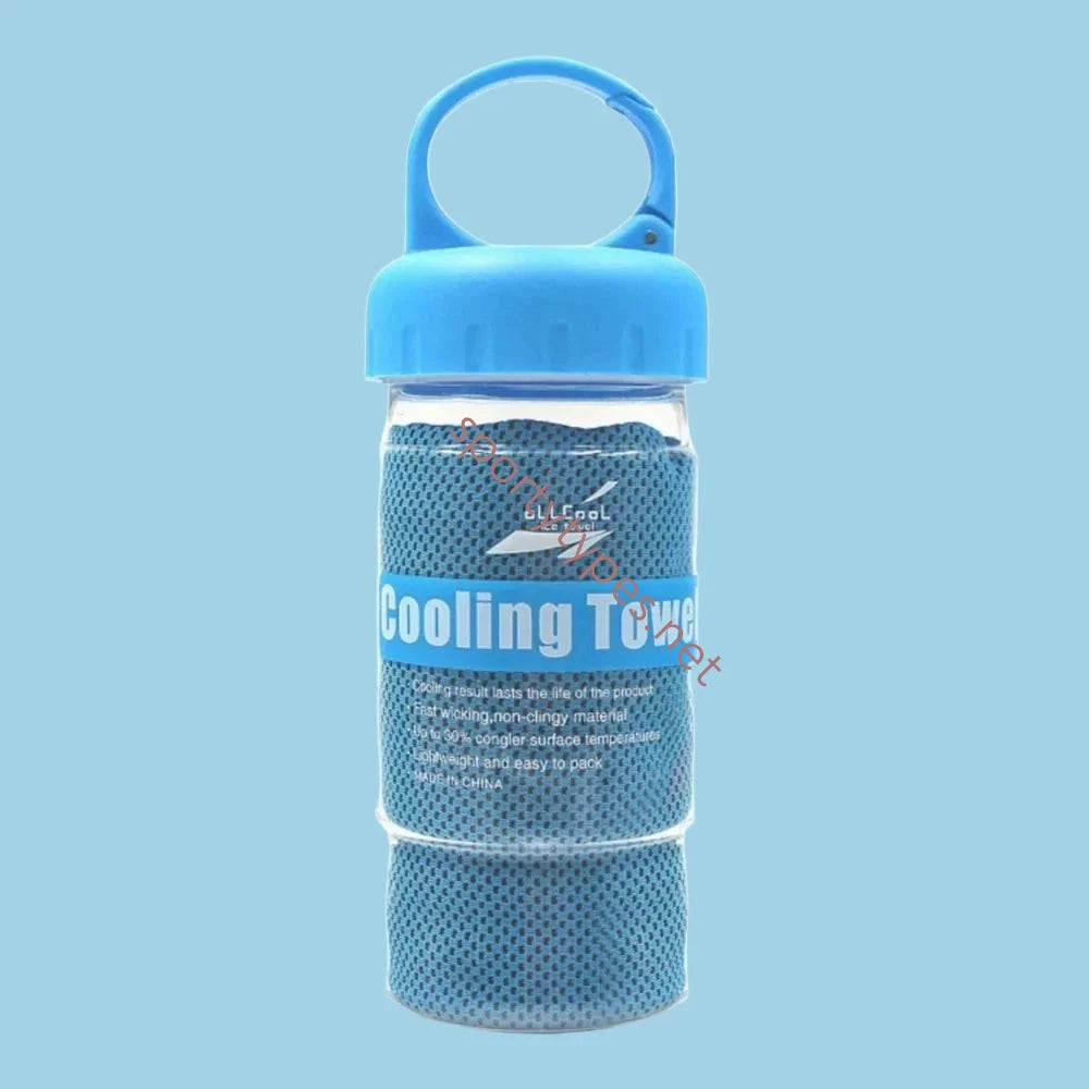 Blue Microfiber Sports Towel