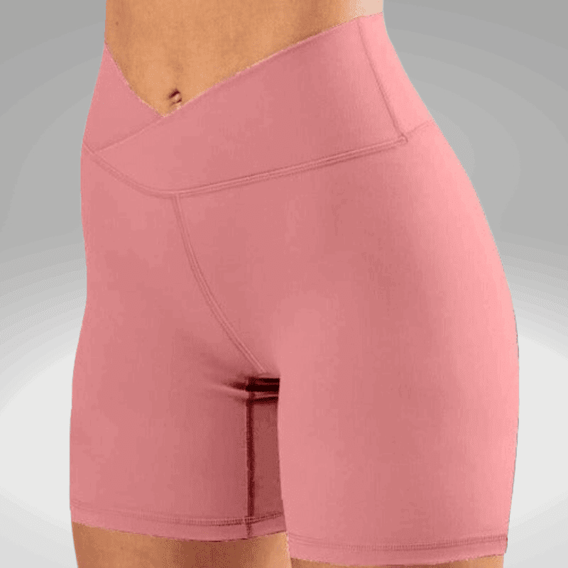 Women's Pink V-Front Fitness Shorts