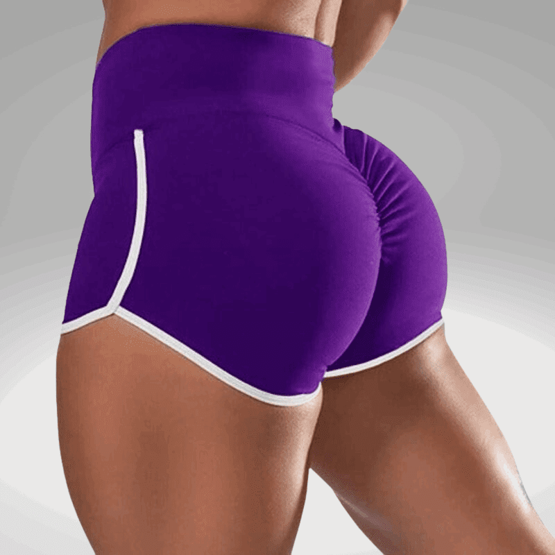 Women's Purple Stretch Scrunch Shorts