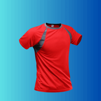 Men's Red Quick Dry Fitness T-Shirt