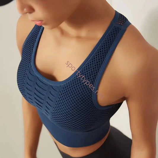 Blue Women's Workout Sports Bra