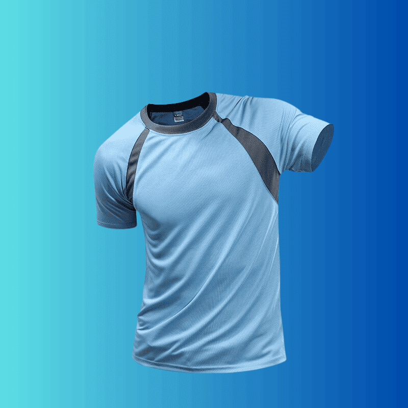 Men's Sky Blue Quick Dry Fitness T-Shirt