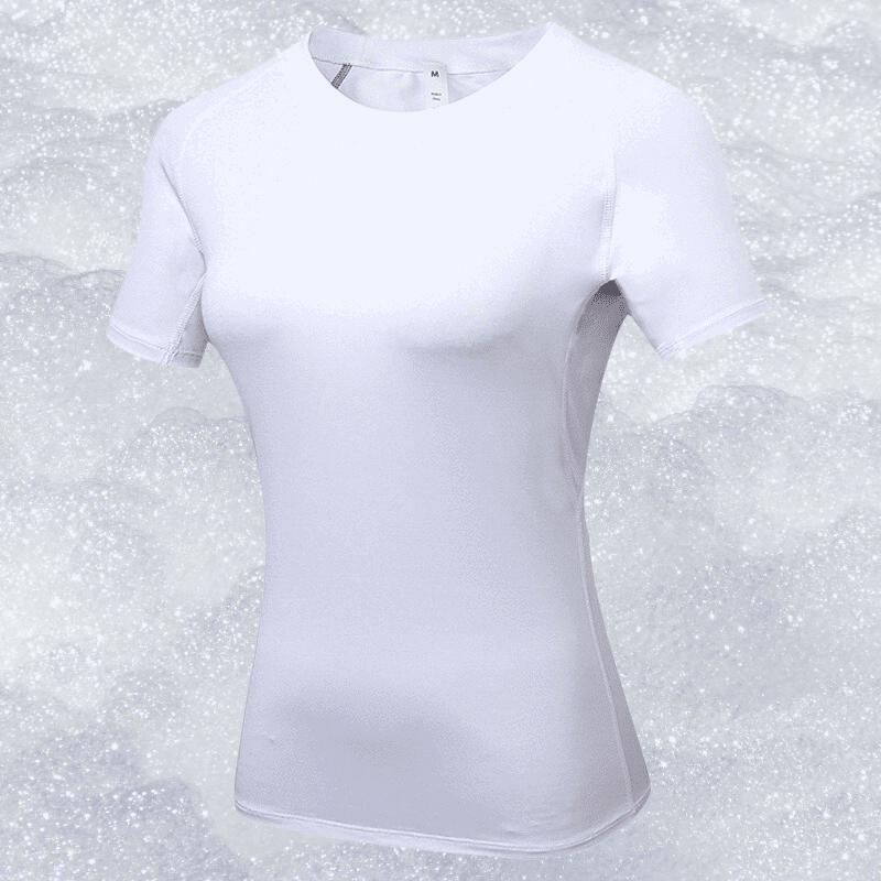 Women's White Sports Fitted Tee